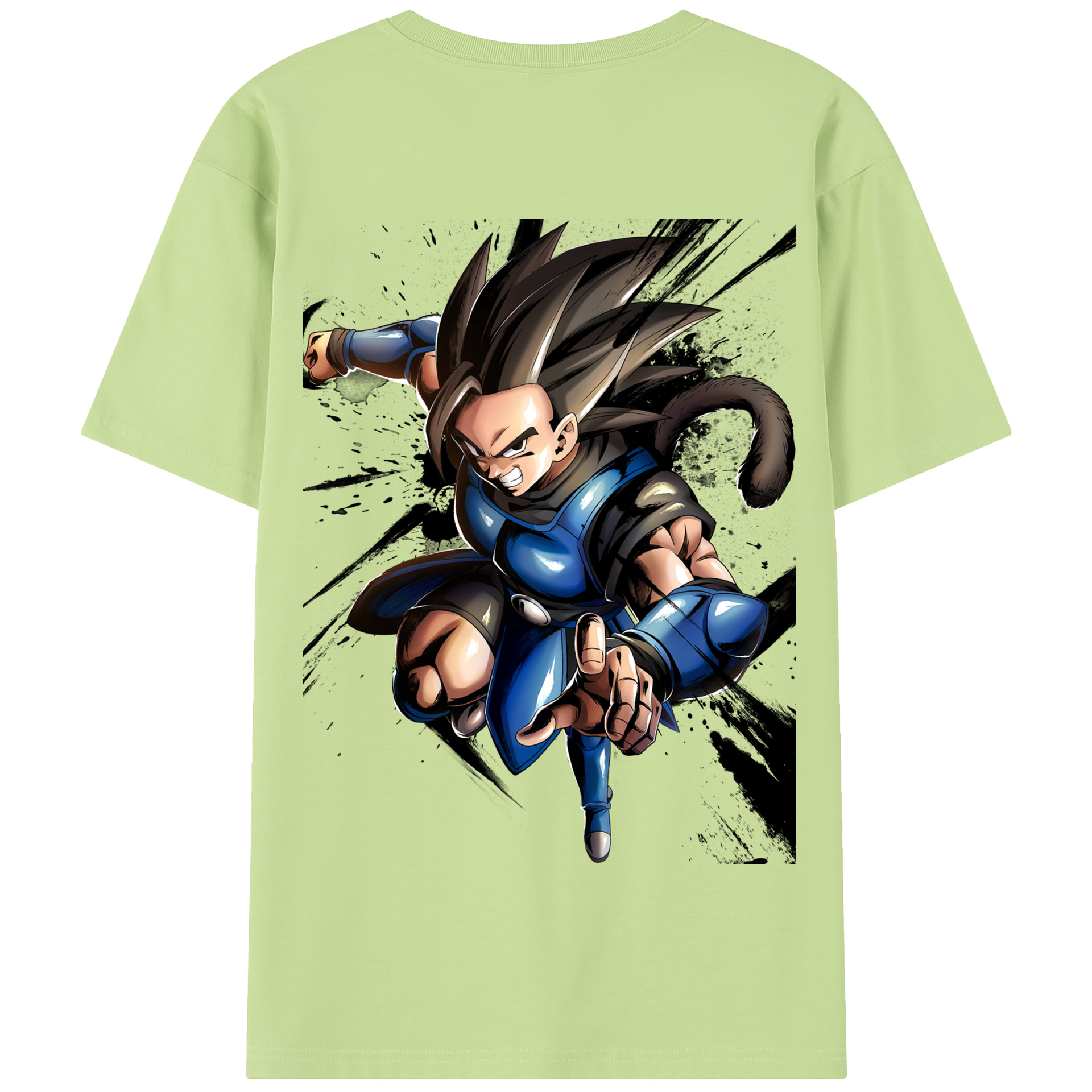 （画像用） ドラゴンボール ベジータ四世（Bejīta Yonsei）DRAGON BALL Vegeta IV 綿100％半袖Tシャツ（背面プリント）